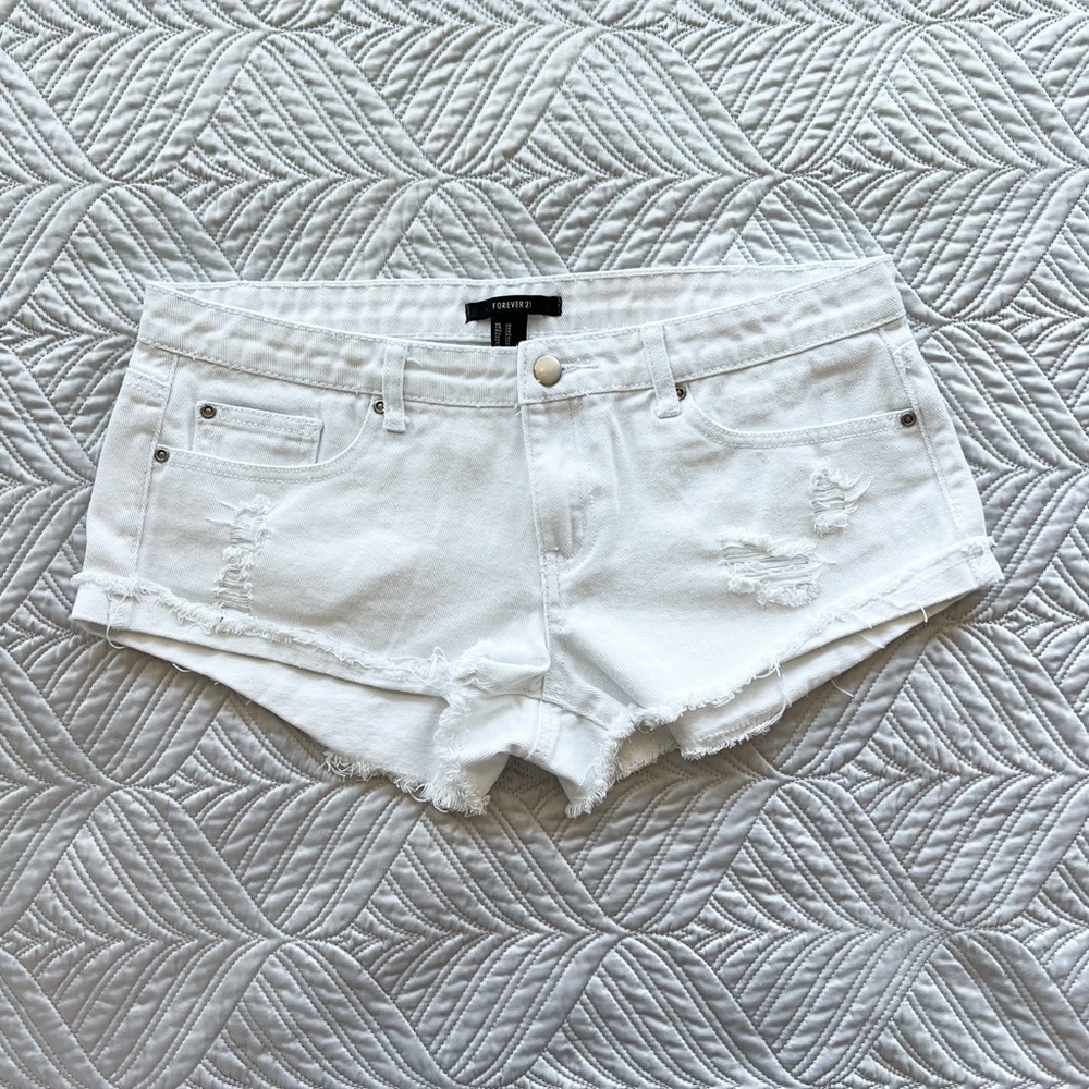 Forever 21 Distressed Denim Shorts - Picture 1 of 6